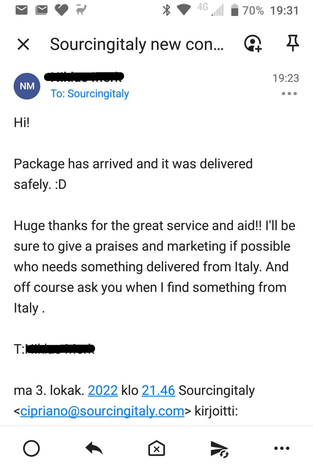 Mail Forwarding в италии 488 Mail Forwarding в италии 488
